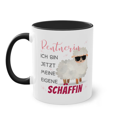 Rentnerin ich bin jetzt meine eigene Schäffin - Zwei-Ton-Tasse