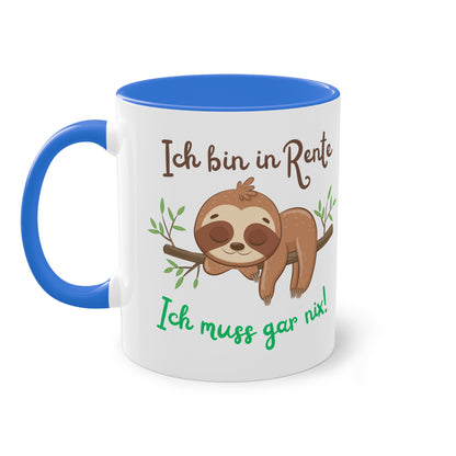 Ich bin in Rente. Ich muss gar nichts! - Zwei-Ton-Tasse