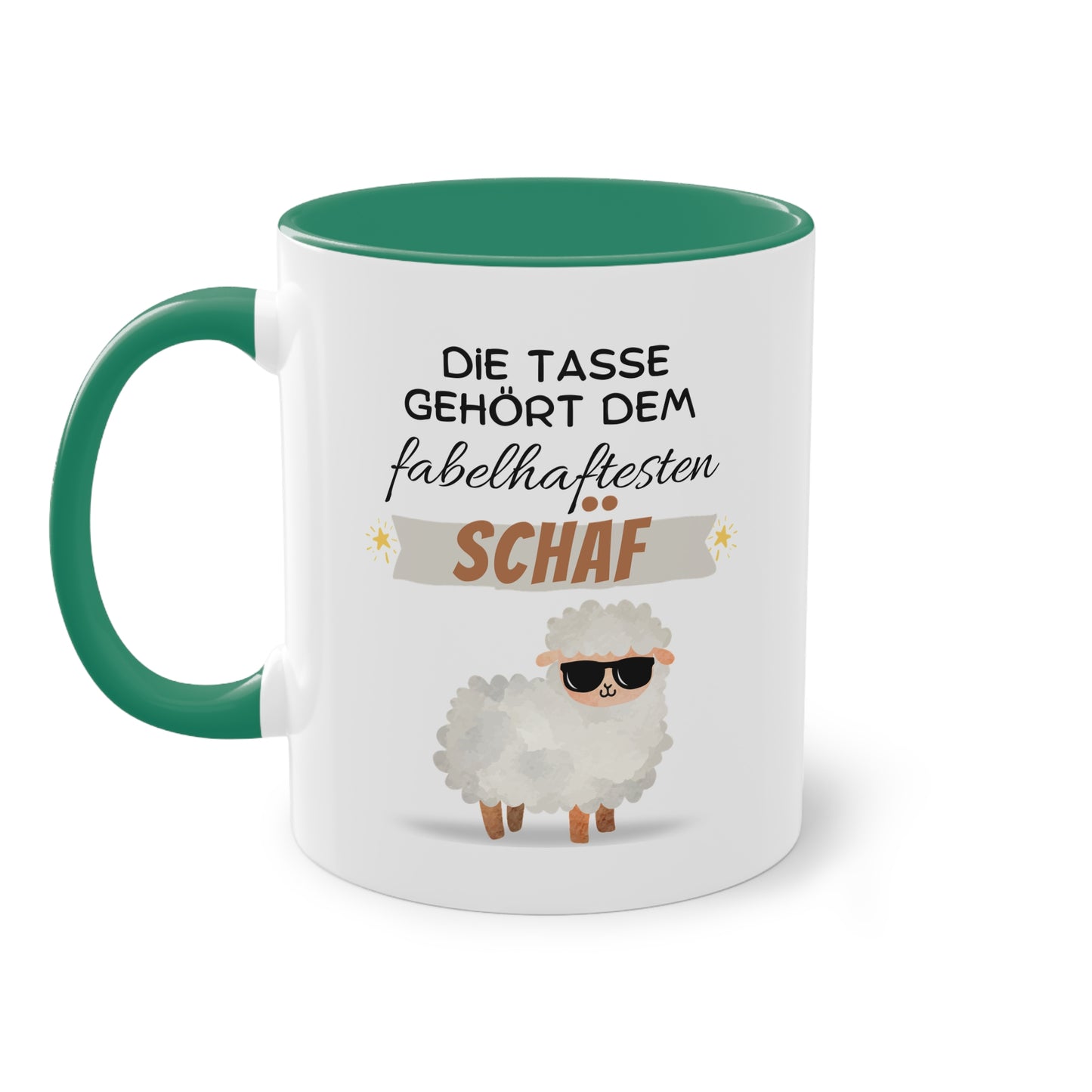 Die Tasse gehört dem fabelhaftesten Schäf - Zwei-Ton-Tasse