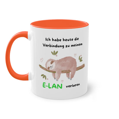 Ich habe heute die Verbindung zu meinem E-LAN verloren - Zwei-Ton-Kaffeetasse