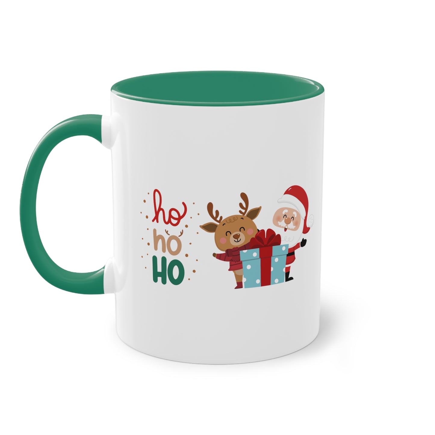 Ho ho ho Rentier und Santa  (2) - Zwei-Ton-Kaffeetasse