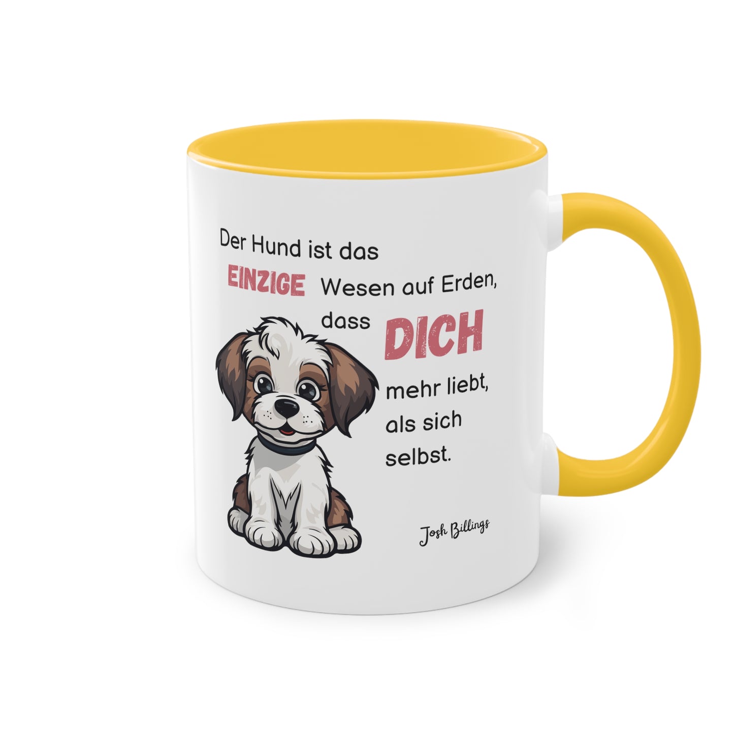 Der Hund ist das einzige Wesen - Zwei-Ton-Kaffeetasse