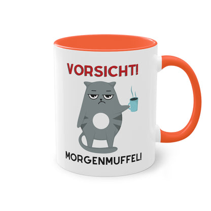 Vorsicht Morgenmuffel - Zwei-Ton-Kaffeetasse