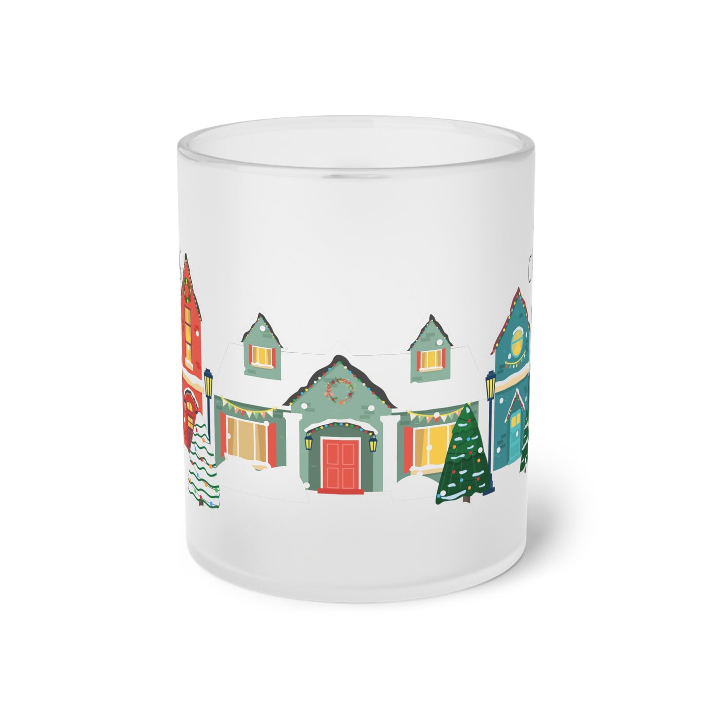 Merry Christmas Landschaft - Milchglas Tasse