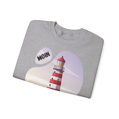 Unisex Sweatshirt -  Moin mit Leuchtturm (bunt)