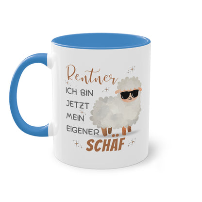 Rentner ich bin jetzt mein eigener Schäf - Zwei-Ton-Tasse