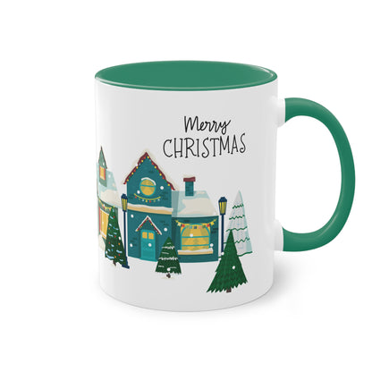 Merry Christmas Landschaft - Zwei-Ton-Kaffeetasse