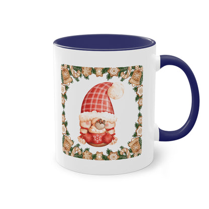 weihnachtlicher Wichtel - Zwei-Ton-Kaffeetasse