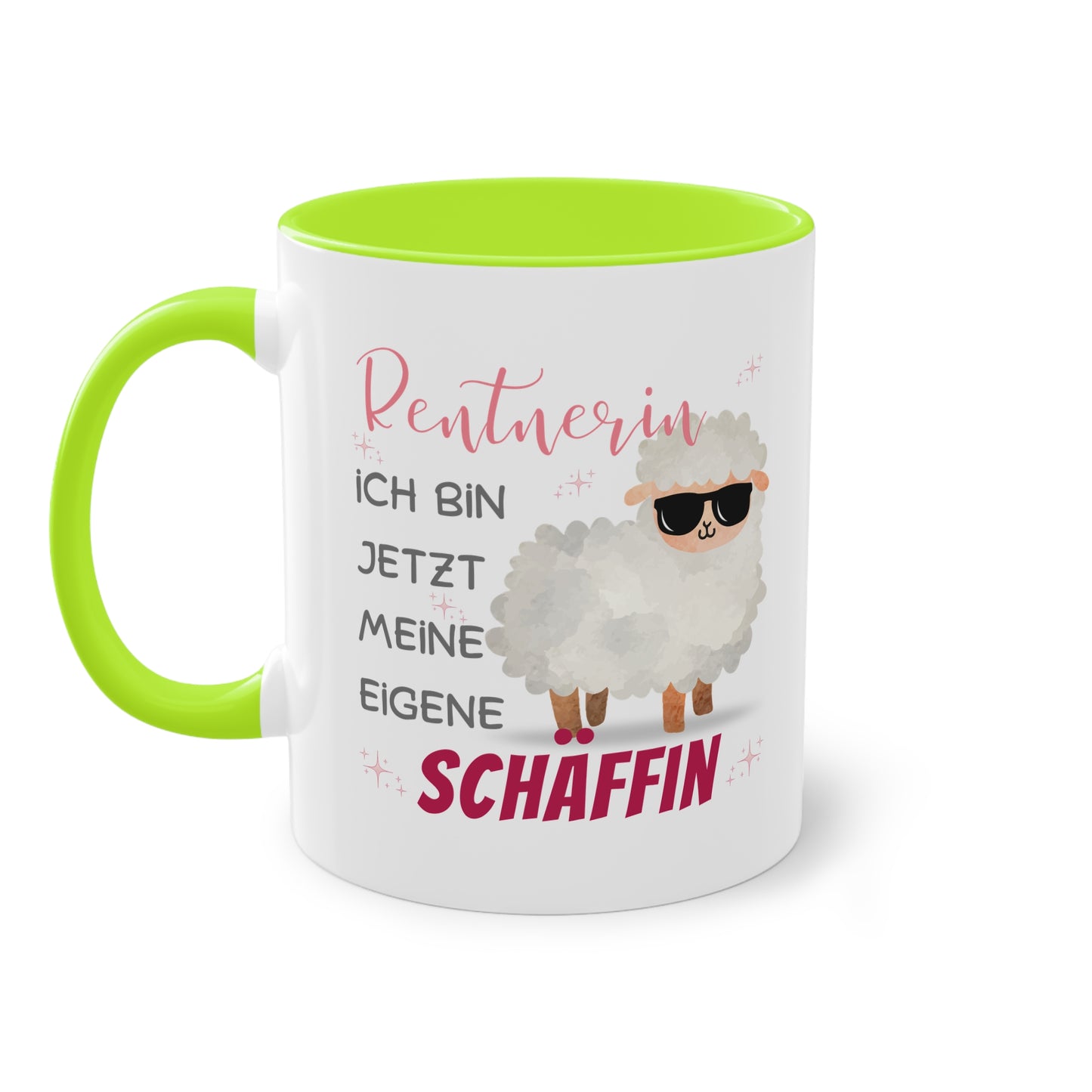 Rentnerin ich bin jetzt meine eigene Schäffin - Zwei-Ton-Tasse