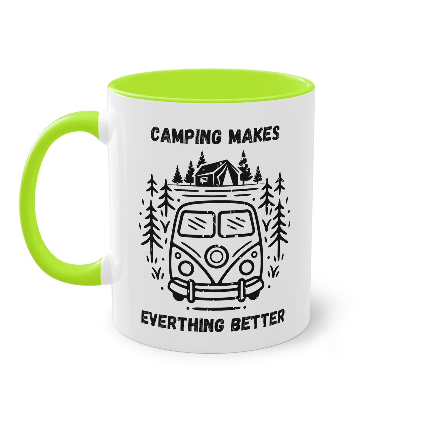 Camping makes everything better - Zwei-Ton-Kaffeetasse