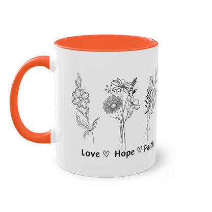 Love, Hope, Faith - Zwei-Ton-Tasse