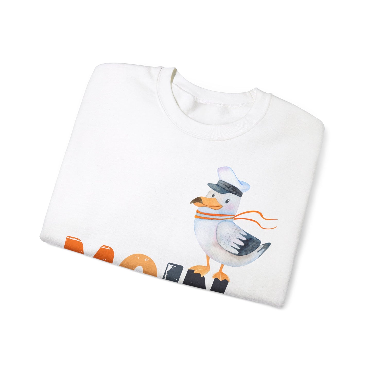 Unisex Sweatshirt -  Moin (bunt) mit Möwe