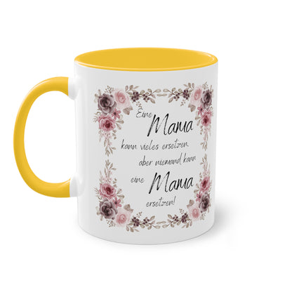 Eine Mama kann vieles ersetzen, aber niemand kann eine Mama ersetzen - Zwei-Ton-Kaffeetasse