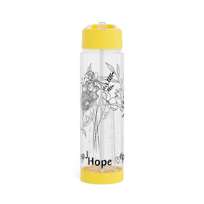 Love, Hope, Faith - Infuser-Wasserflasche