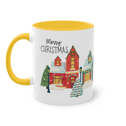 Merry Christmas Landschaft - Zwei-Ton-Tasse