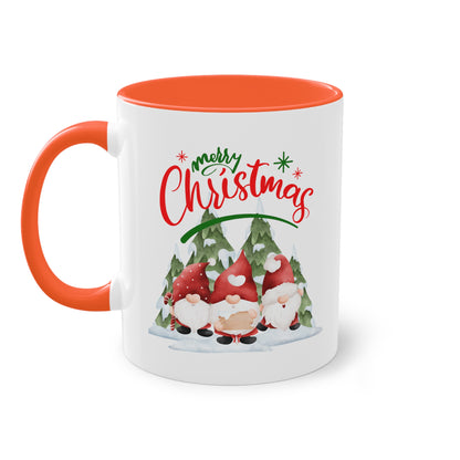 Wichtel Merry Christmas - Zwei-Ton-Kaffeetasse