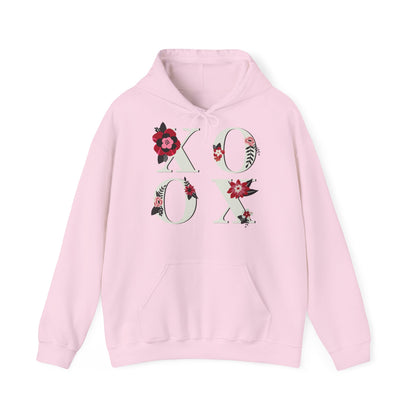 Unisex Hoodie - XOXO (with flowers)