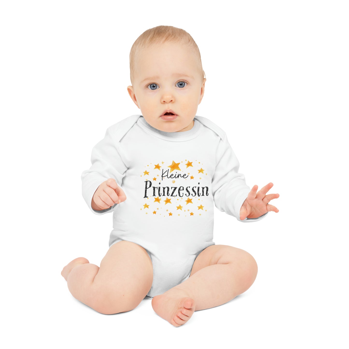 Organic Long Sleeve Baby Romper - Little Princess (Variant 1)