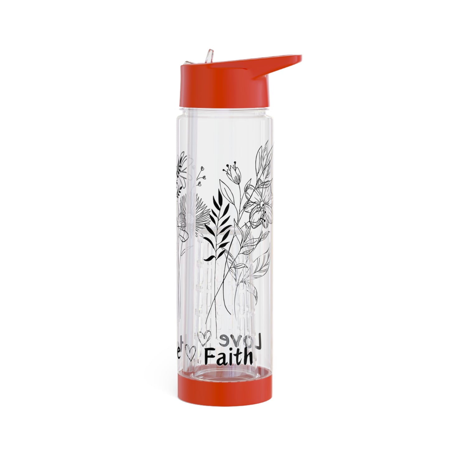 Love, Hope, Faith - Infuser-Wasserflasche