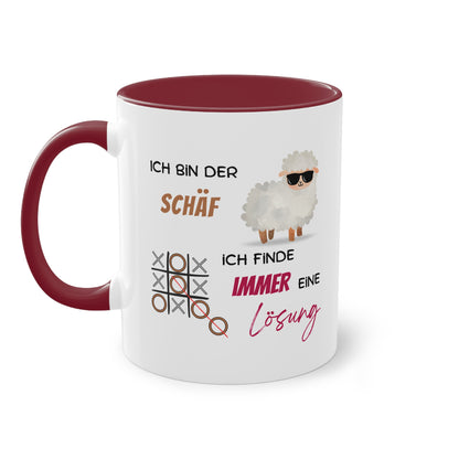 Ich bin der Schäf. Ich finde immer eine Lösung - Zwei-Ton-Tasse