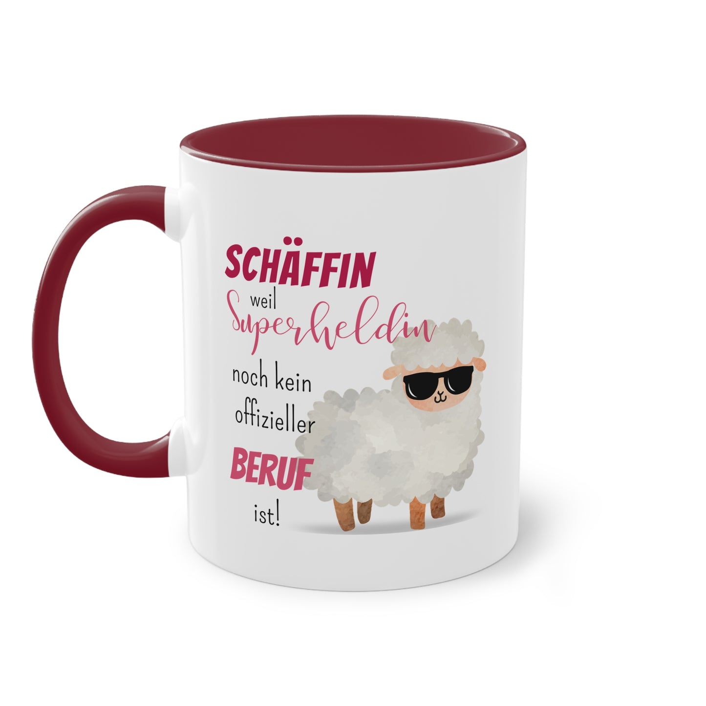 Schäffin weil Superheldin noch kein offizieller Beruf ist! - Zwei-Ton-Tasse