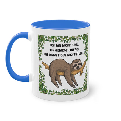 Ich bin nicht faul. Ich genieße einfach die Kund des Nichts-Tuns - Zwei-Ton-Tasse