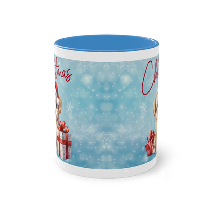 Hund Merry Christmas (1) - Zwei-Ton-Kaffeetasse