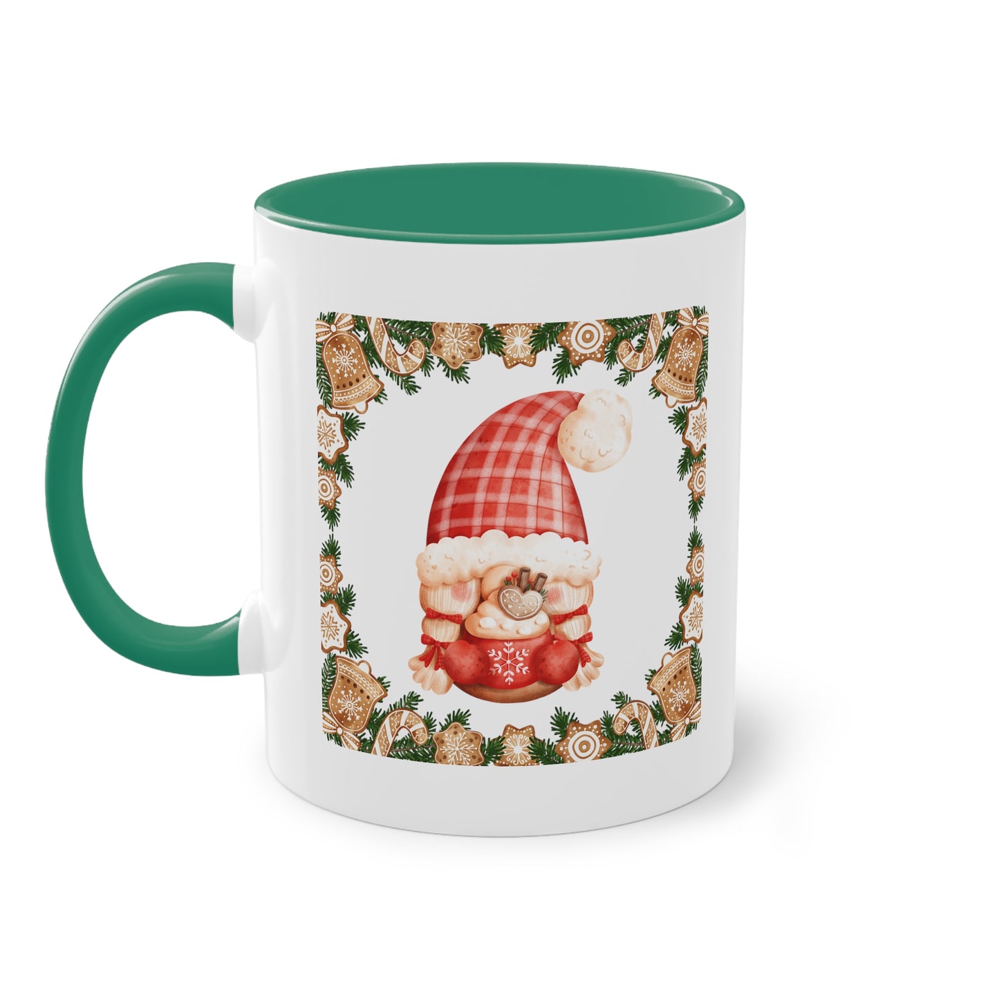 weihnachtlicher Wichtel - Zwei-Ton-Kaffeetasse