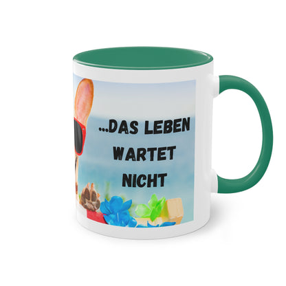 Die Arbeit kann warten... - Zwei-Ton-Kaffeetasse