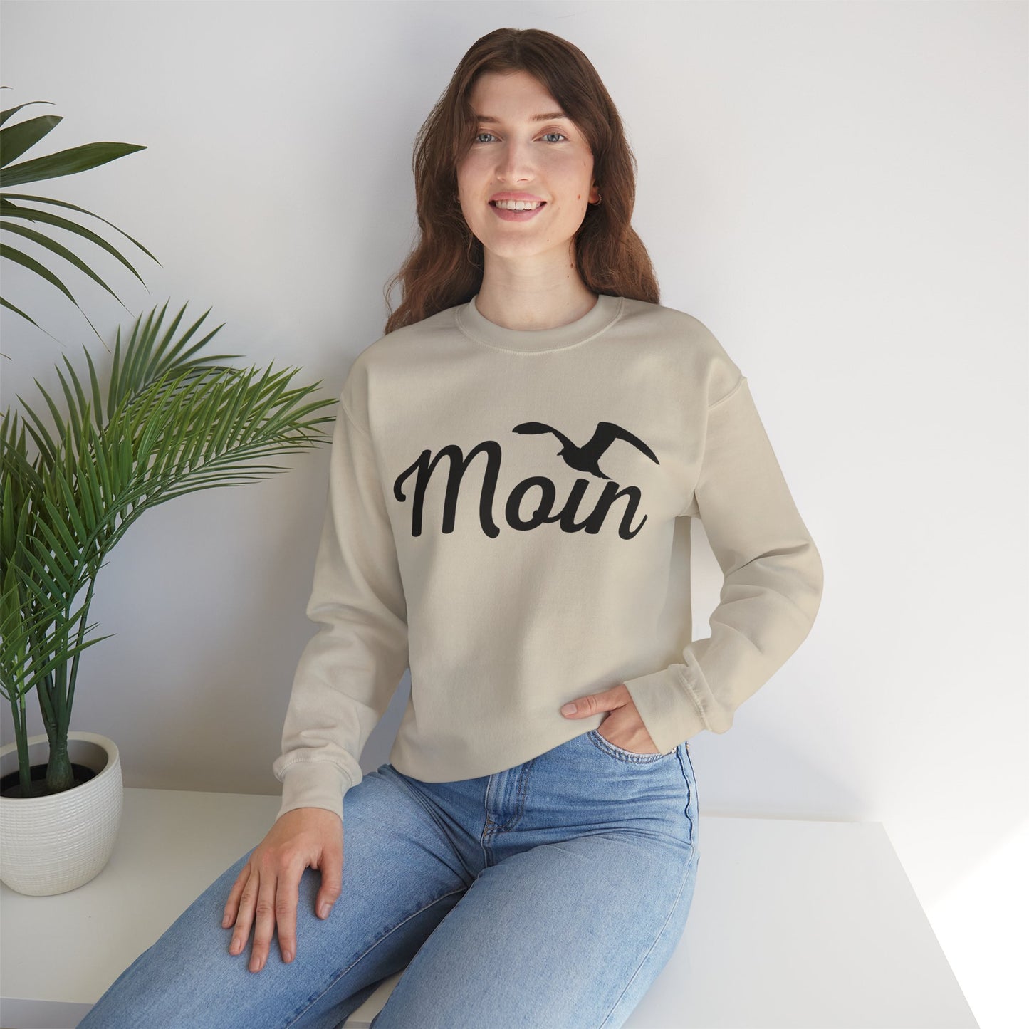 Unisex Sweatshirt - Moin mit Möwe