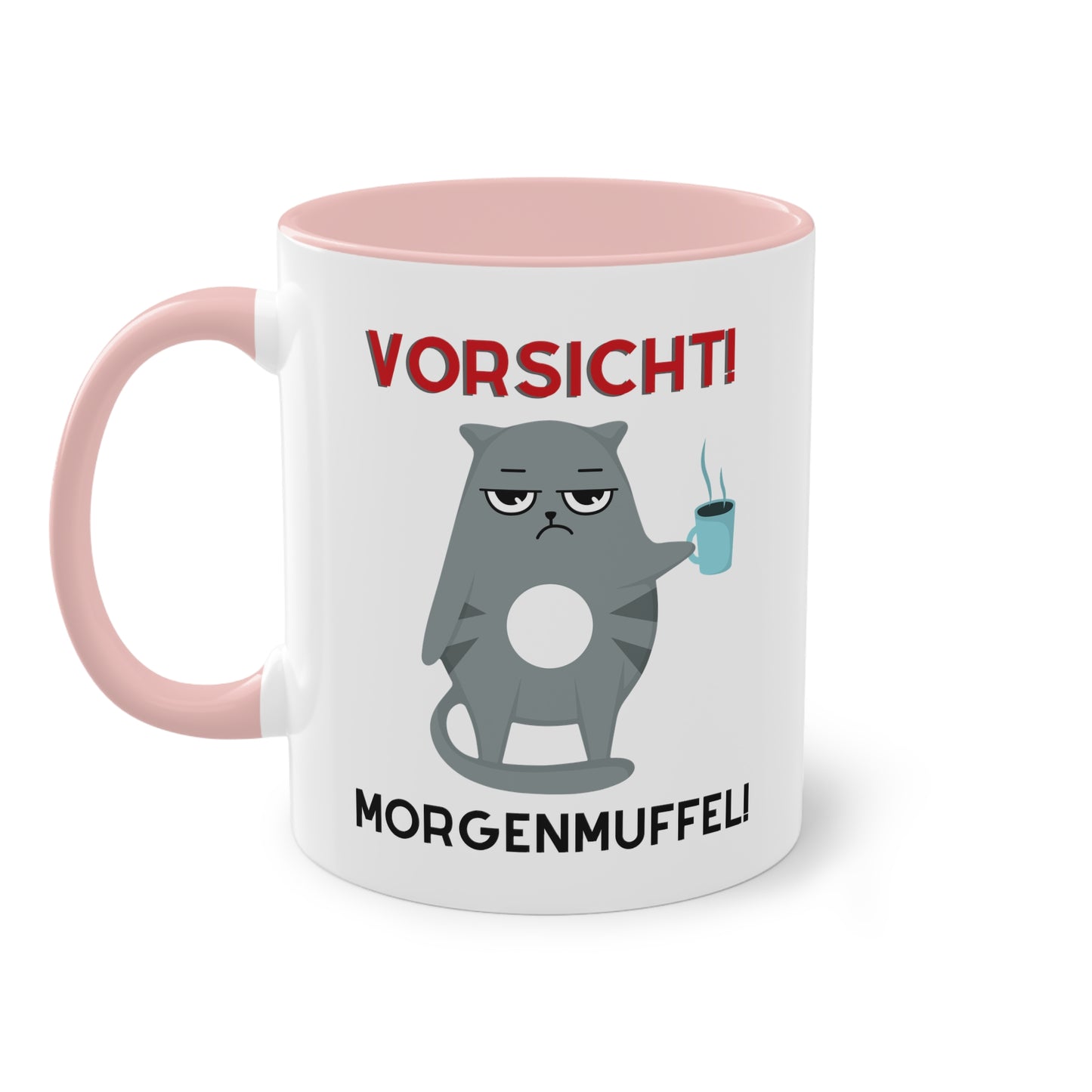 Vorsicht Morgenmuffel - Zwei-Ton-Kaffeetasse