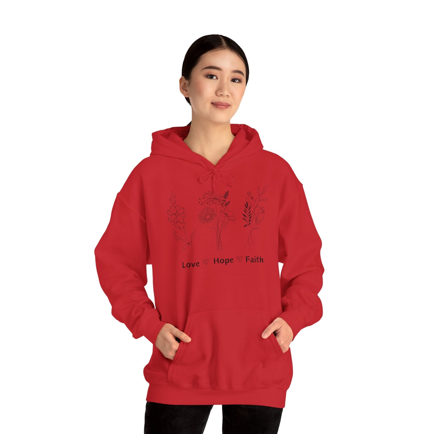 Unisex Hoodie - Glaube, Liebe, Hoofnung