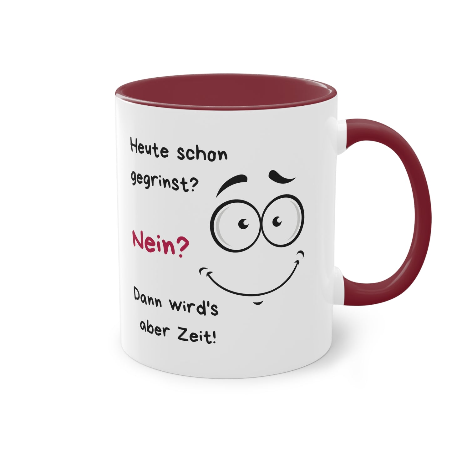 Heute schon gegrinst - Zwei-Ton-Kaffeetasse