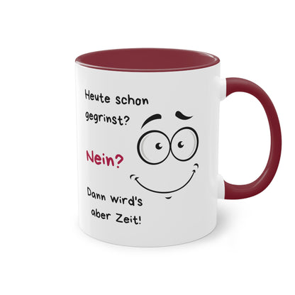 Heute schon gegrinst - Zwei-Ton-Kaffeetasse