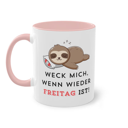 Weck mich, wenn wieder Freitag ist - Zwei-Ton-Kaffeetasse