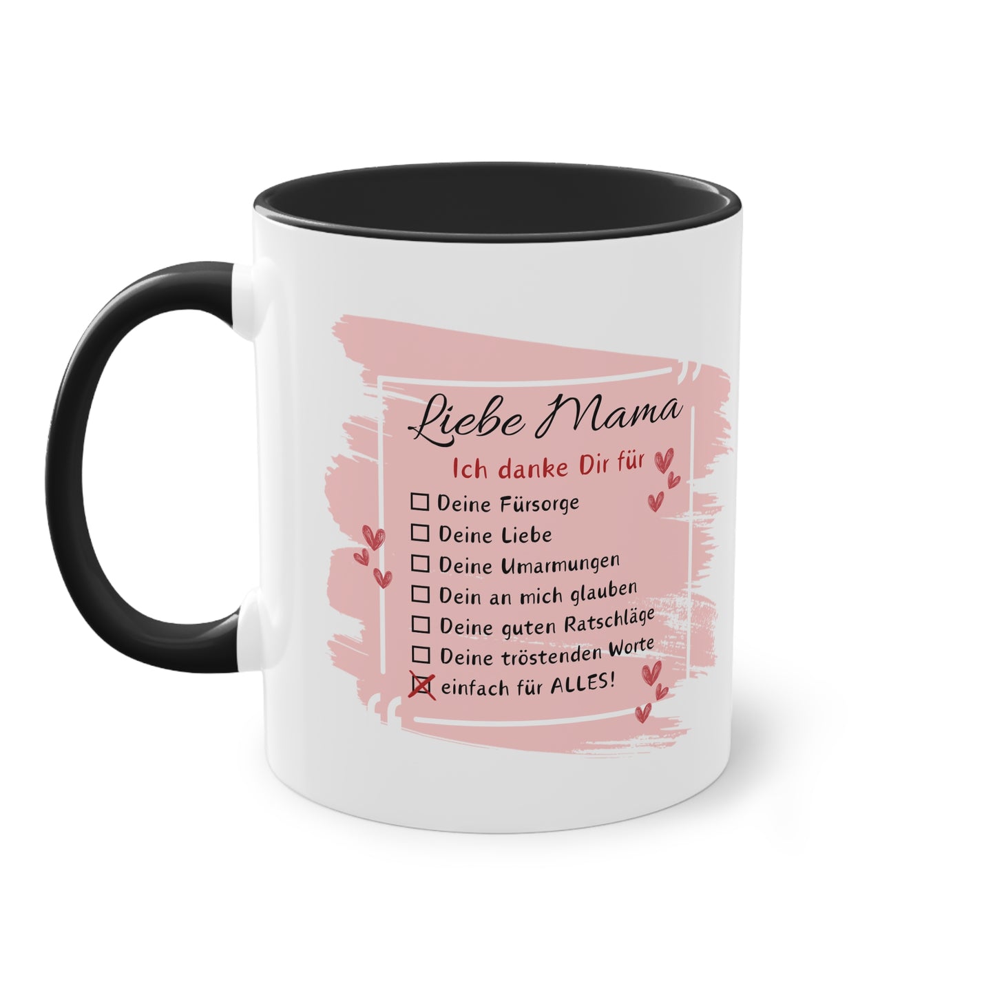 Liebe Mama ich danke dir für - Zwei-Ton-Tasse