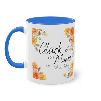 Glück ist eine Mama, wie Dich zu haben - Zwei-Ton-Kaffeetasse