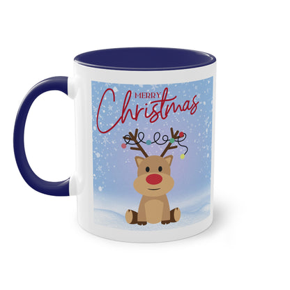 Rentier Merry Christmas - Zwei-Ton-Kaffeetasse