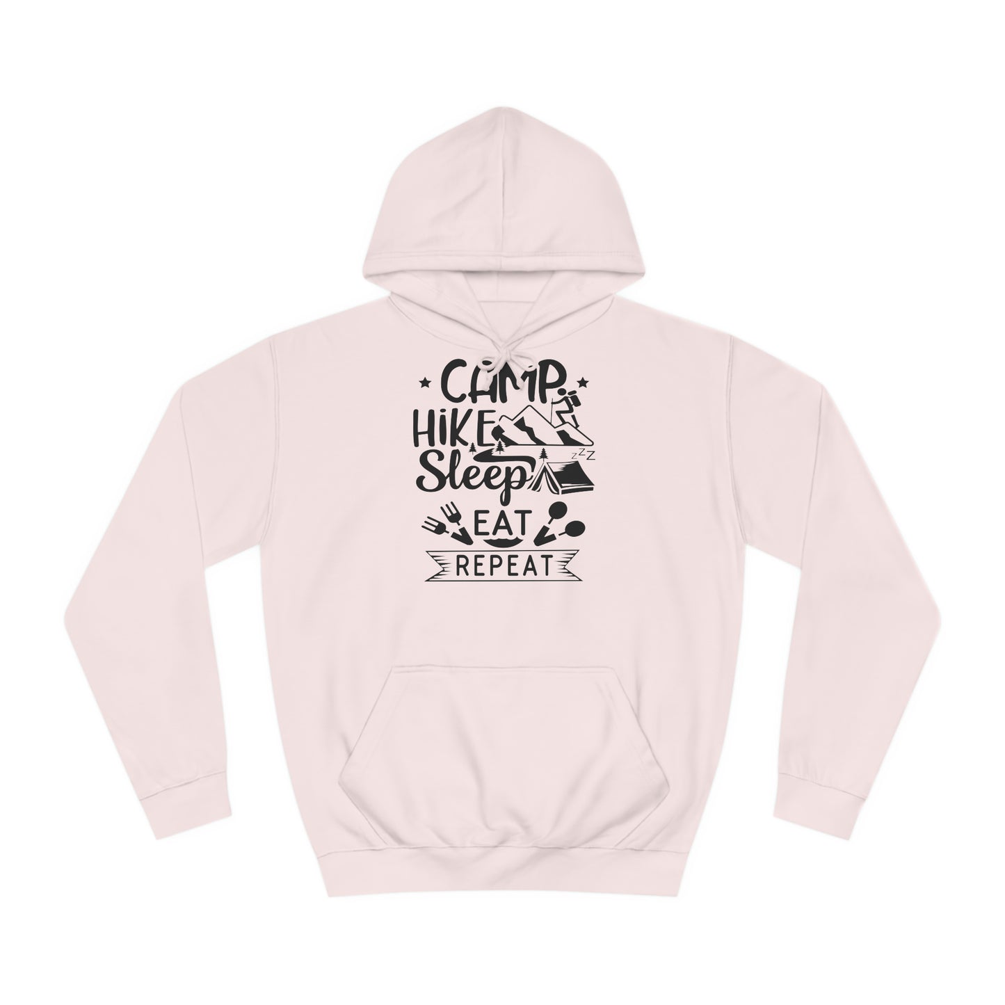 Unisex Hoodie - Camp, Hike, Sleep, Eat, Repeat (Zelten, wandern, schlafen, essen wiederholen)