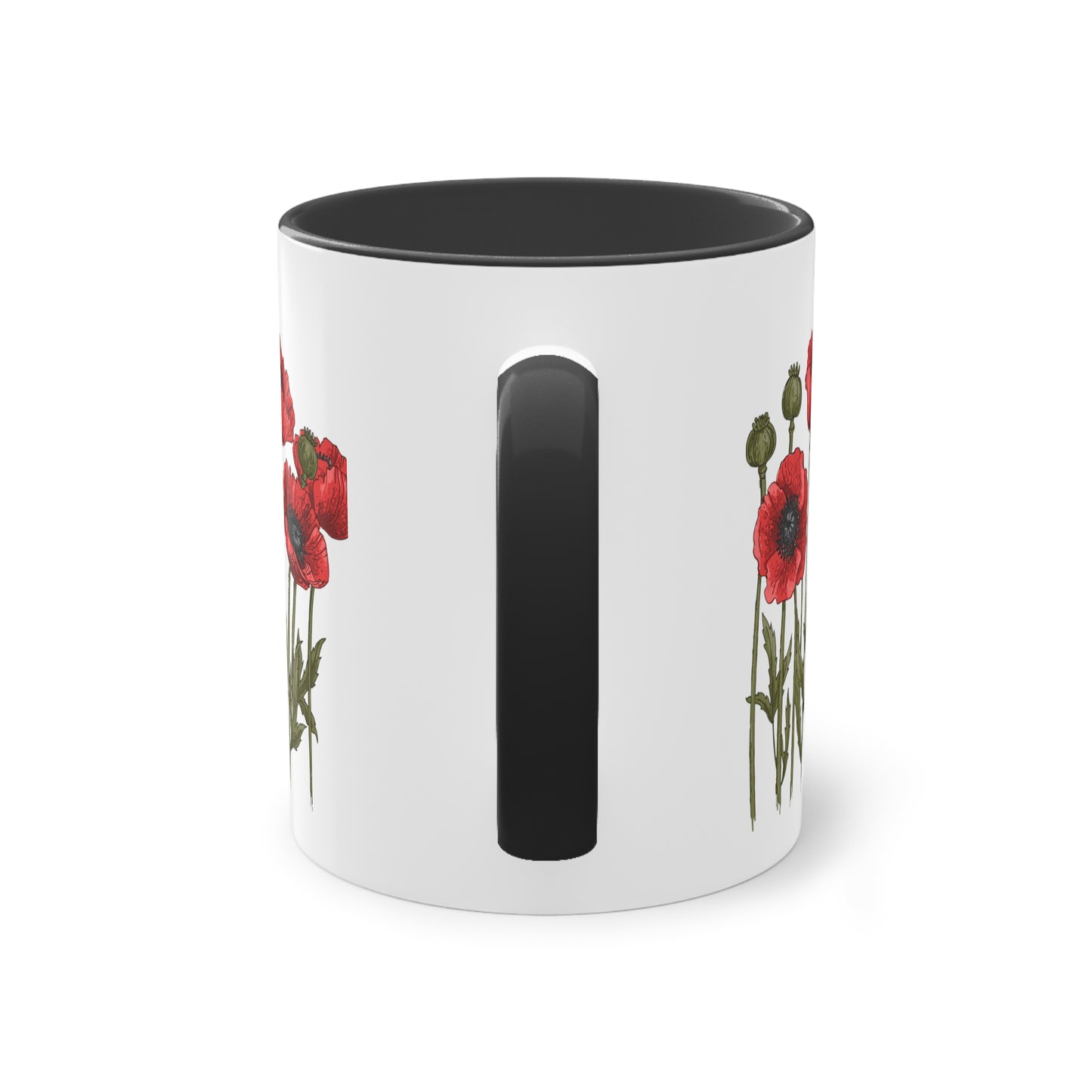 Mohnblumen - Zwei-Ton-Kaffeetasse