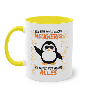 Ich bin doch nicht neugierig - Zwei-Ton-Kaffeetasse