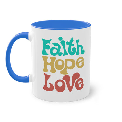 Faith, Hope, Love - Zwei-Ton-Kaffeetasse