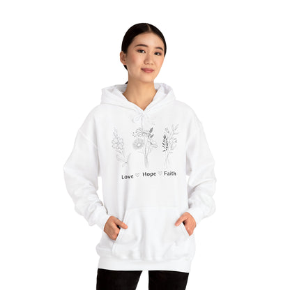 Unisex Hoodie - Glaube, Liebe, Hoofnung