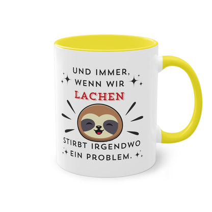 Und immer wenn wir lachen - Zwei-Ton-Kaffeetasse