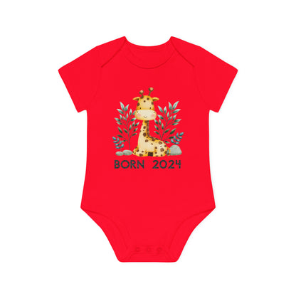 Kurzarm-Bio-Bodysuits - born 2024 (Variante Giraffe)