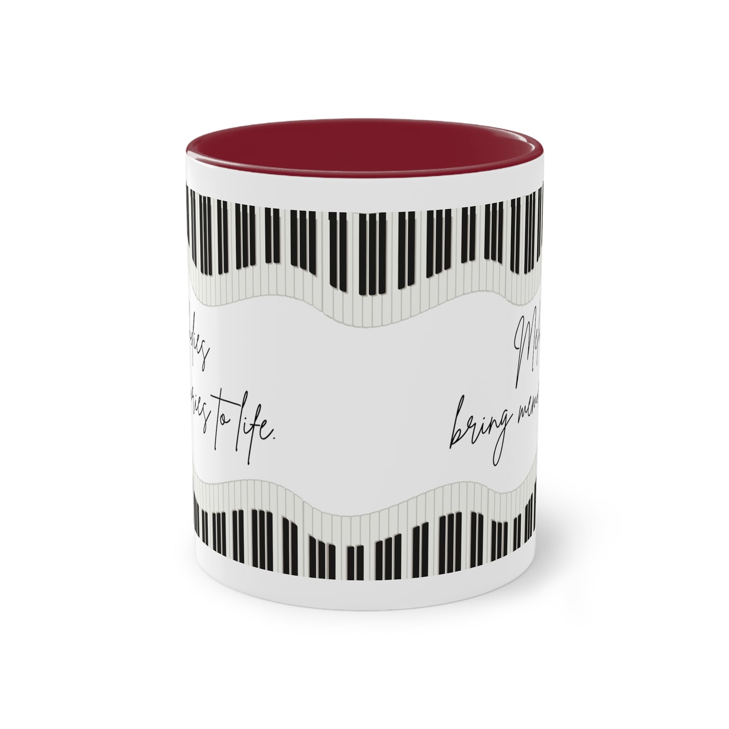 Melodies bring memories to life - Zwei-Ton-Kaffeetasse