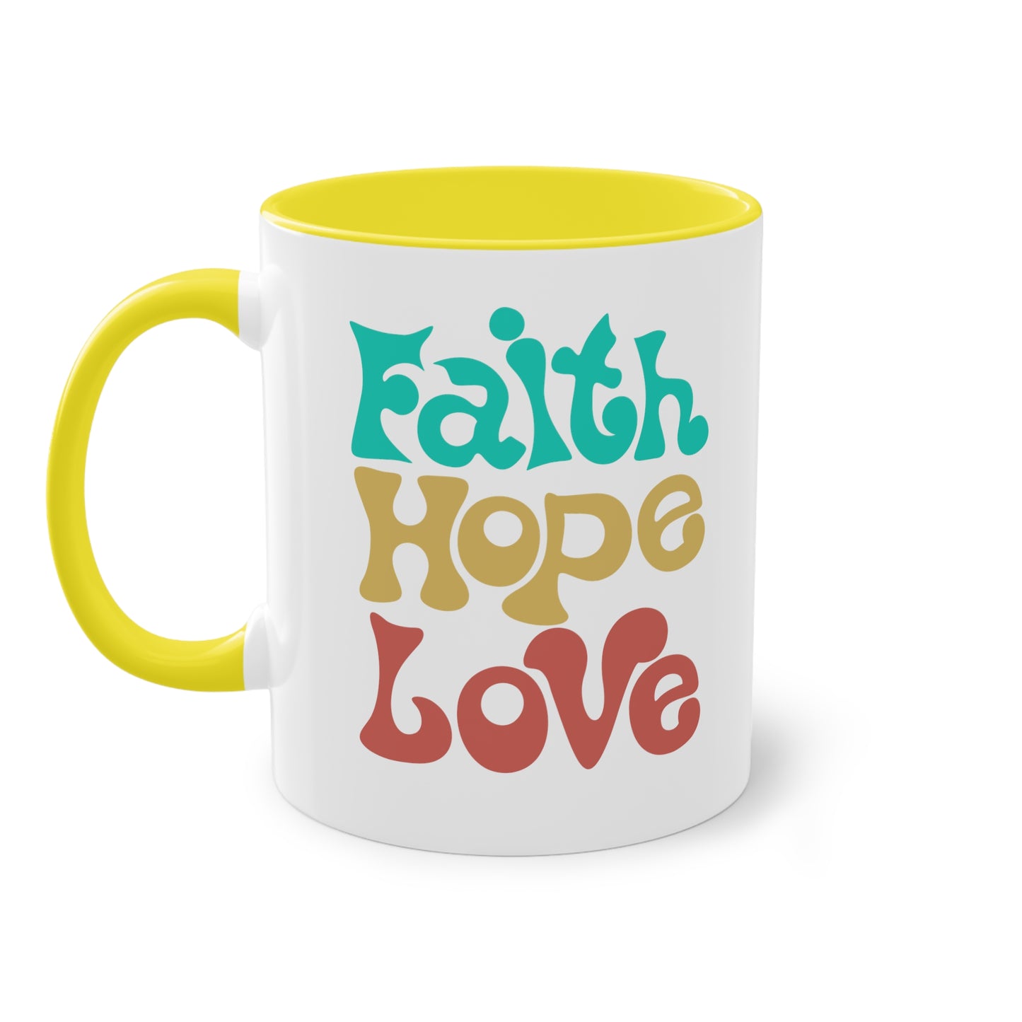 Faith, Hope, Love - Zwei-Ton-Kaffeetasse