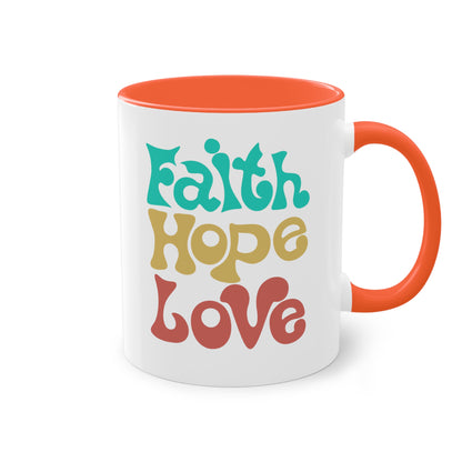 Faith, Hope, Love - Zwei-Ton-Kaffeetasse