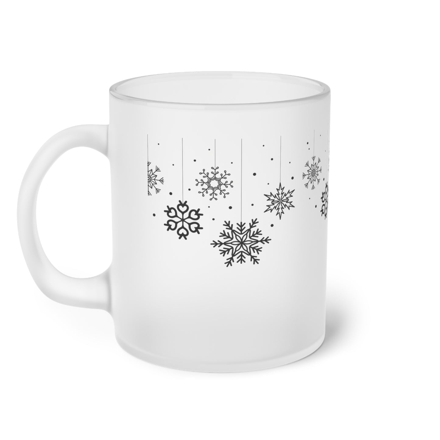 Schneeflocken - Milchglas Tasse