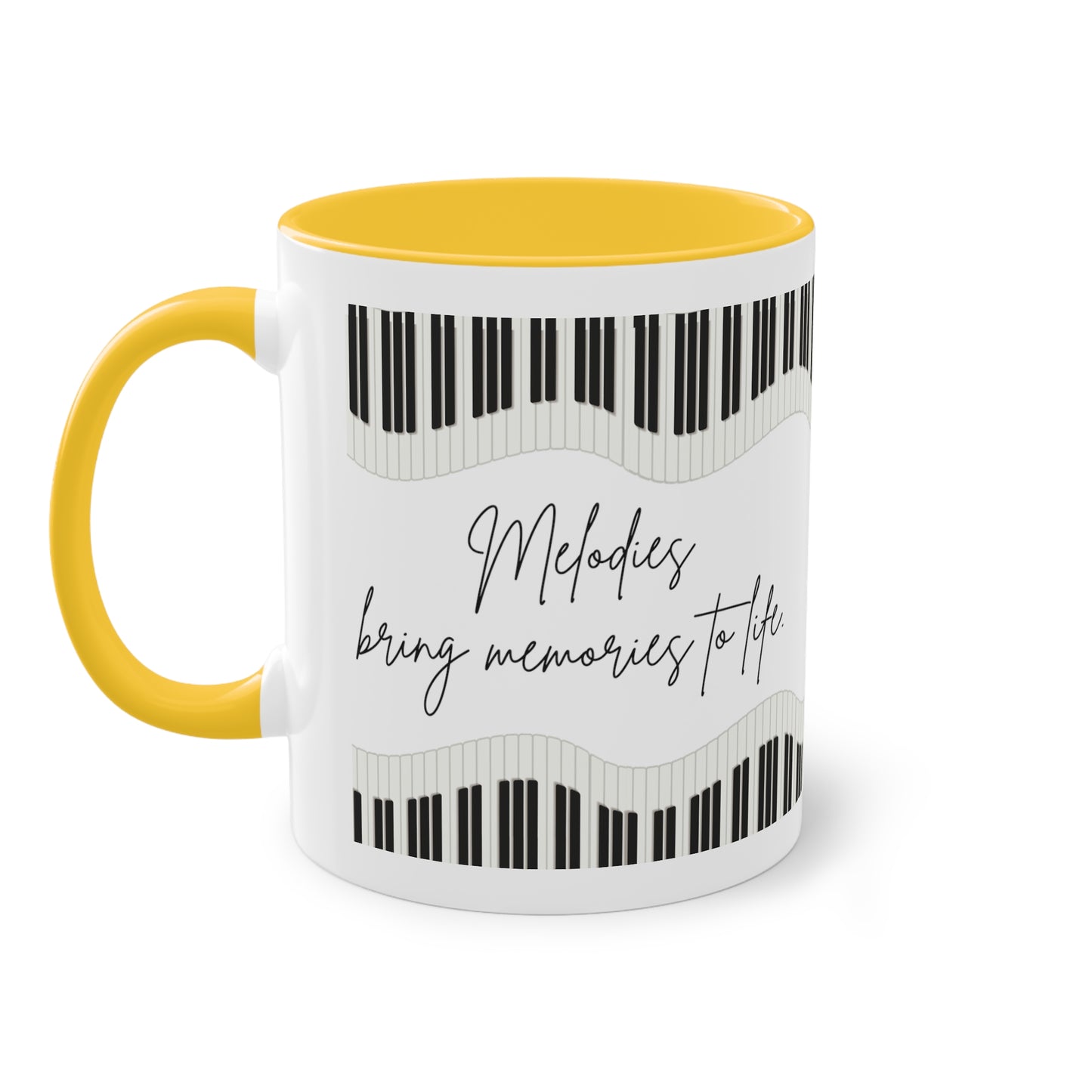 Melodies bring memories to life - Zwei-Ton-Kaffeetasse